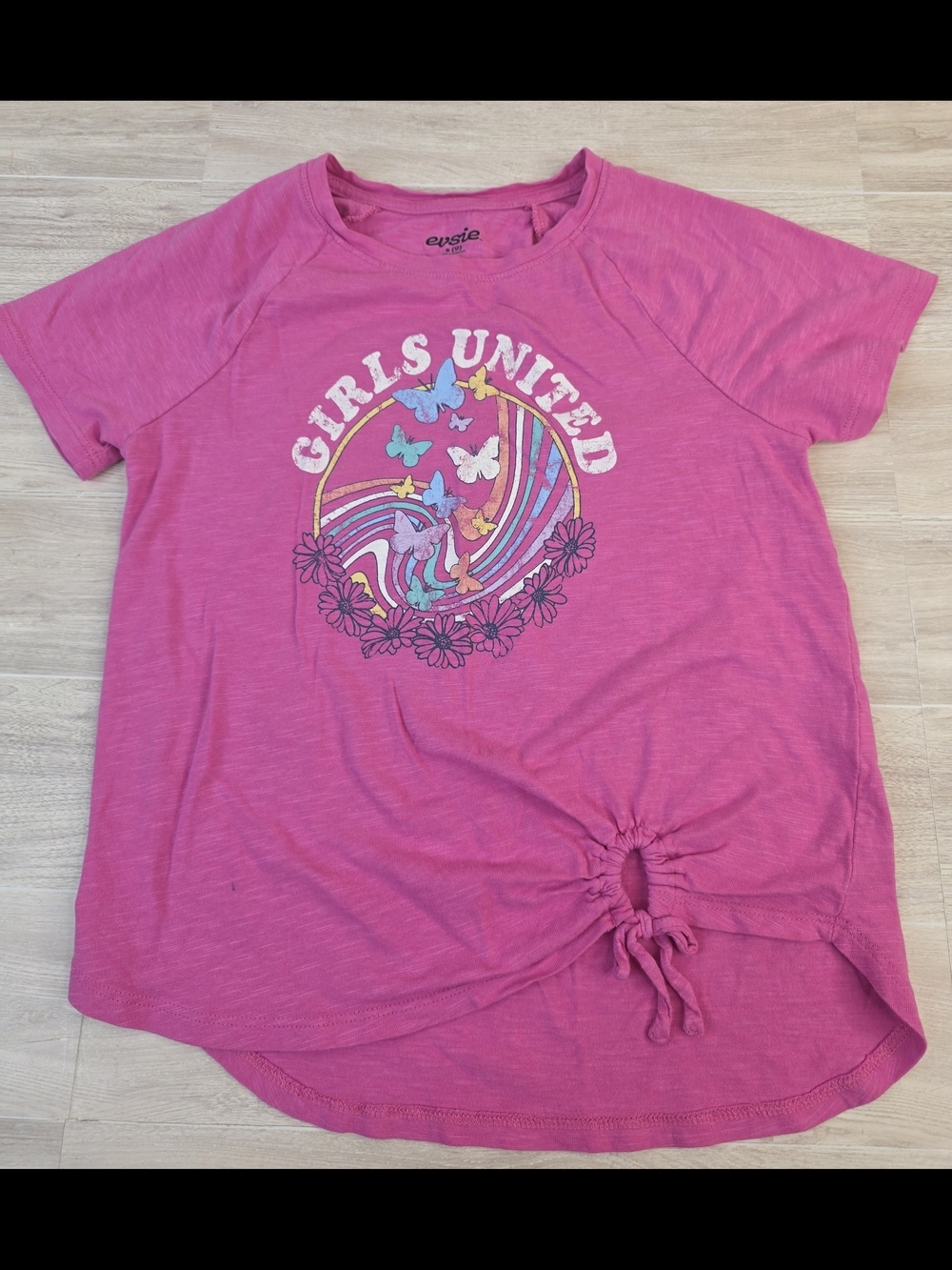 Girls 9 Evsie Pink Graphic Tee
